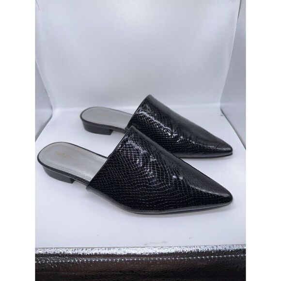 ARider Girl | Black Snake-Embossed Mina Mule - Size 9 - Picture 4 of 14